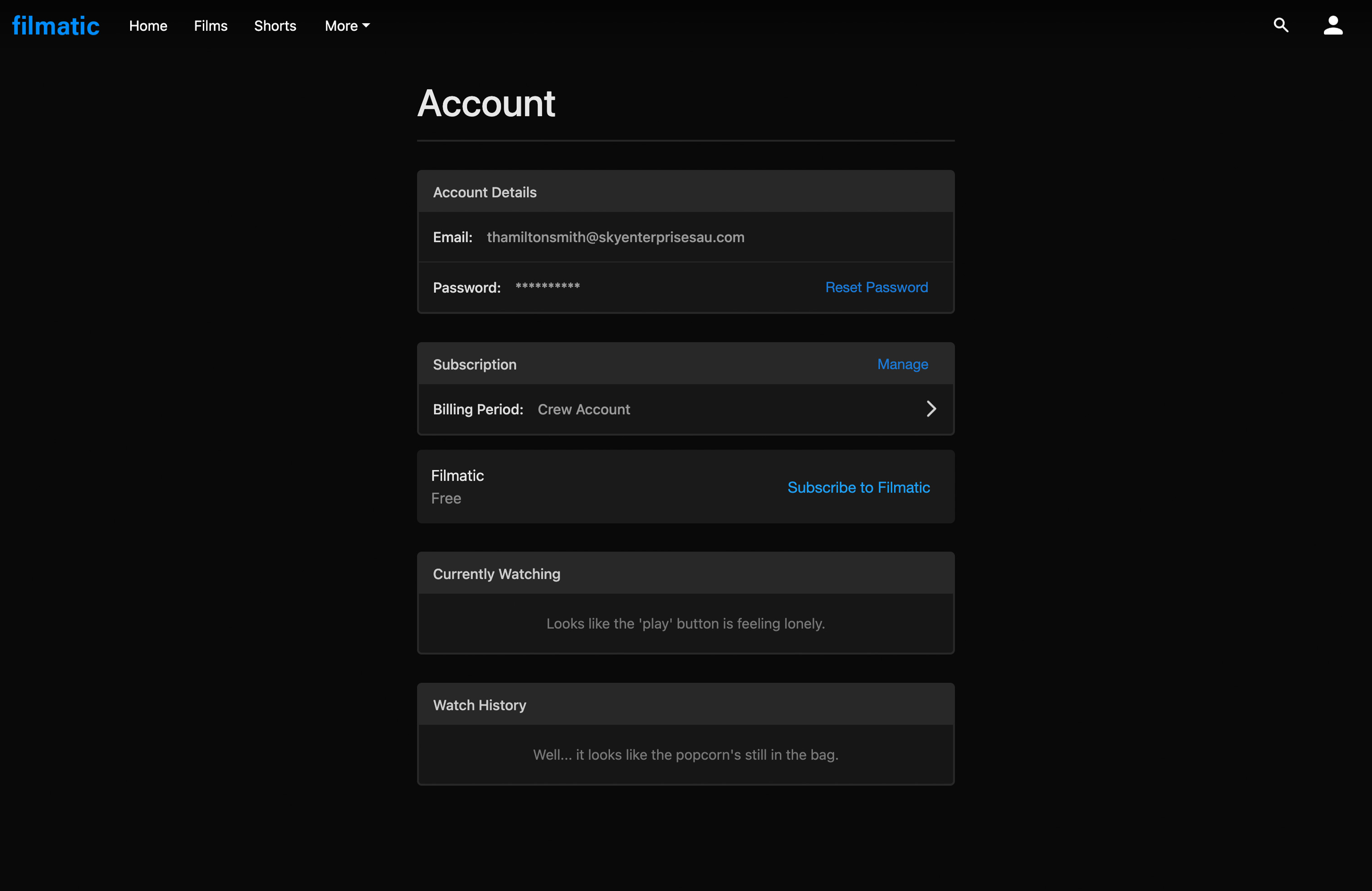 Settings Page for Paid Plans